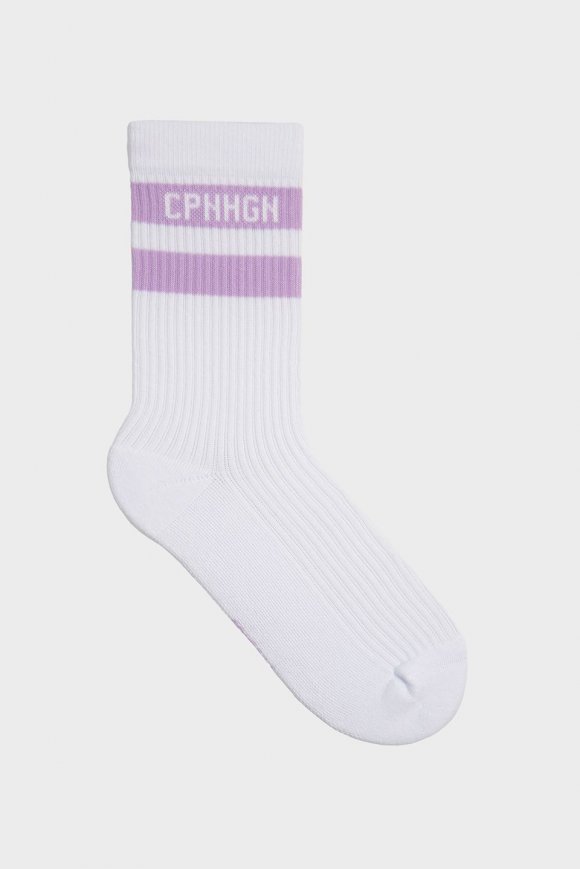 Copenhagen | CPH Socken 3 Baumwollmischung Weiß/Lavendel