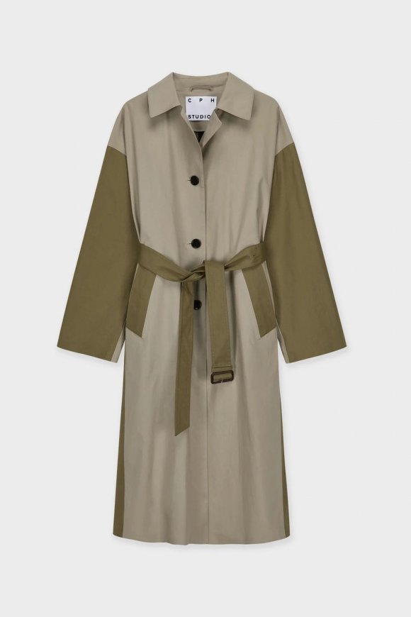 Copenhagen | CPH Mantel 3 Wasserabweisende Baumwolle Beige Braun