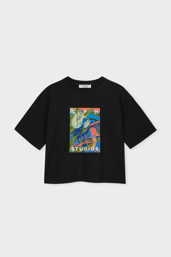 Copenhagen | CPH T-Shirt 1, Baumwolle, Schwarz/Saisonaler Print