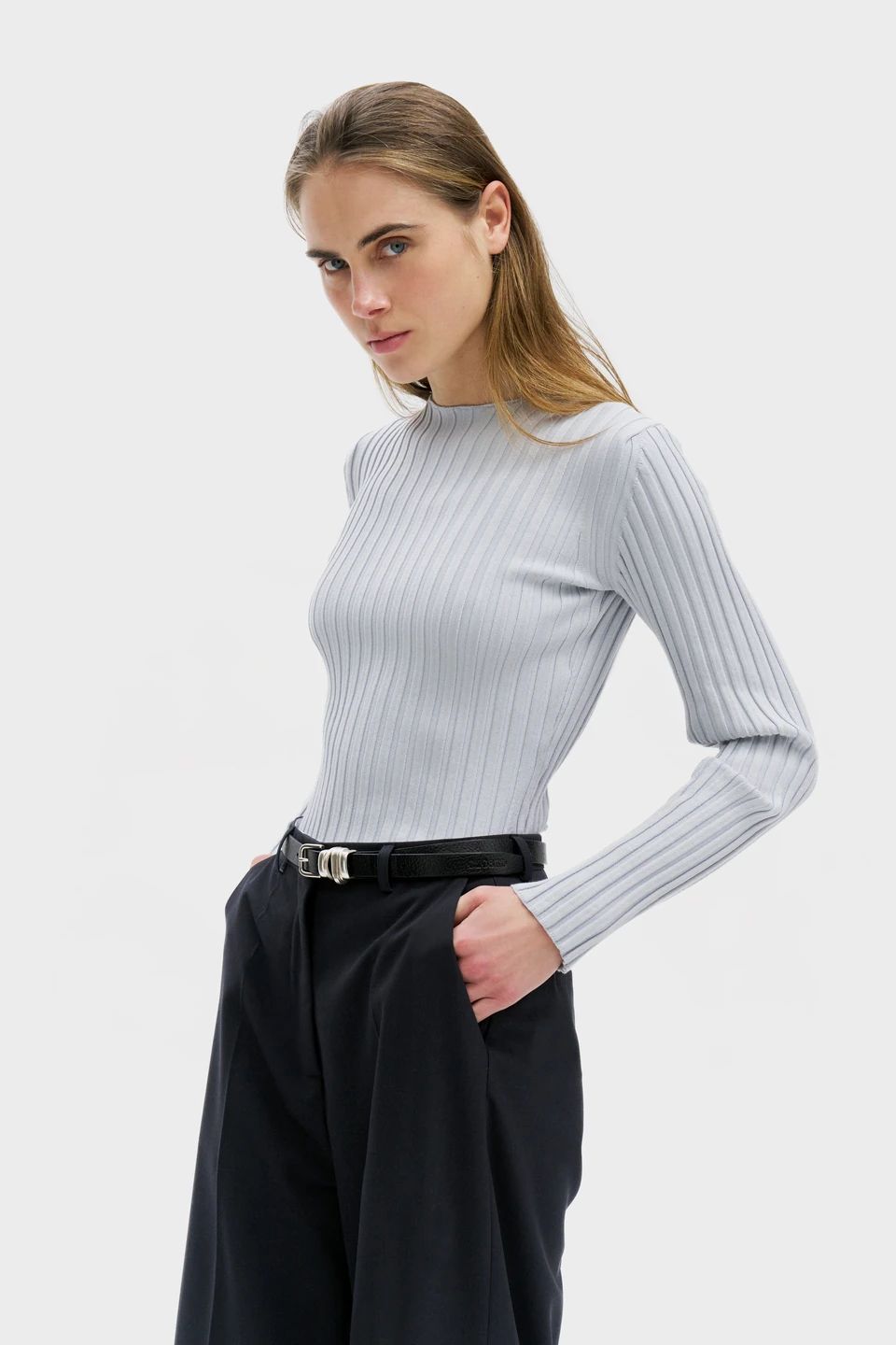 Copenhagen | CPH Rippsweat 1 Öko-Viskose Grau