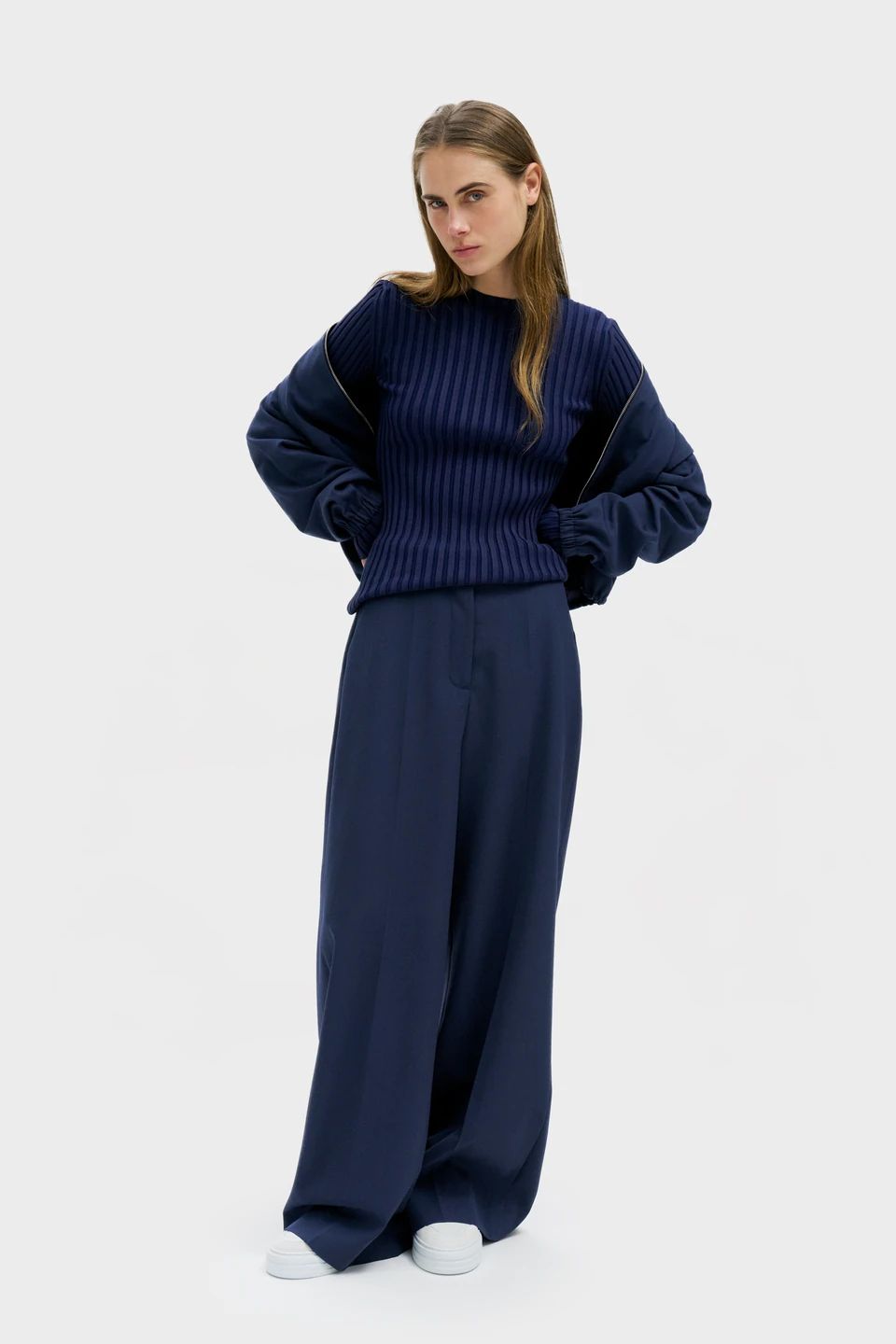 Copenhagen | CPH Rippsweat 1 Öko-Viskose Marineblau