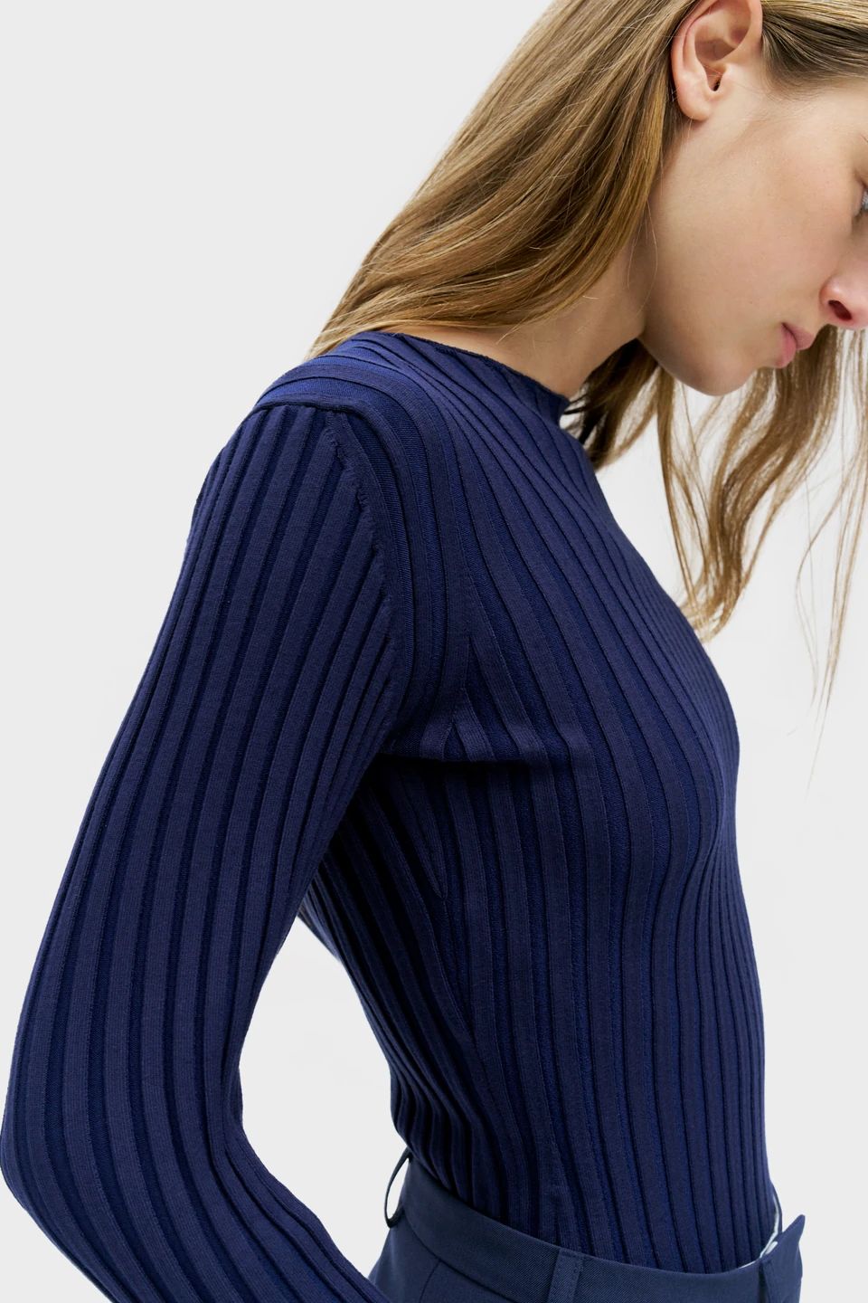 Copenhagen | CPH Rippsweat 1 Öko-Viskose Marineblau
