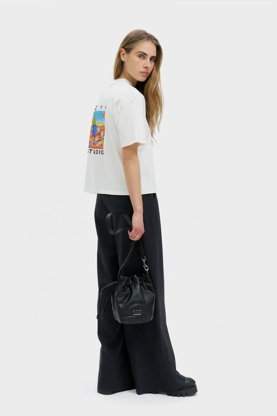 Copenhagen | CPH T-Shirt 1 Bedruckte Baumwolle Weiß/Tagesdruck