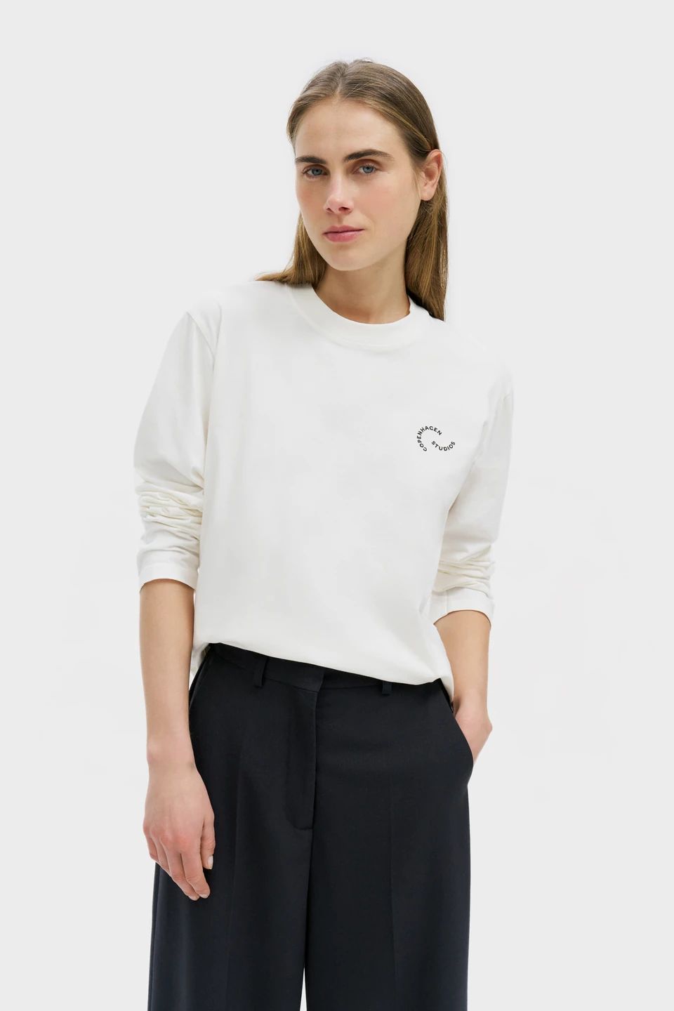 Copenhagen | CPH Langarmshirt 2 Baumwolle Weiß