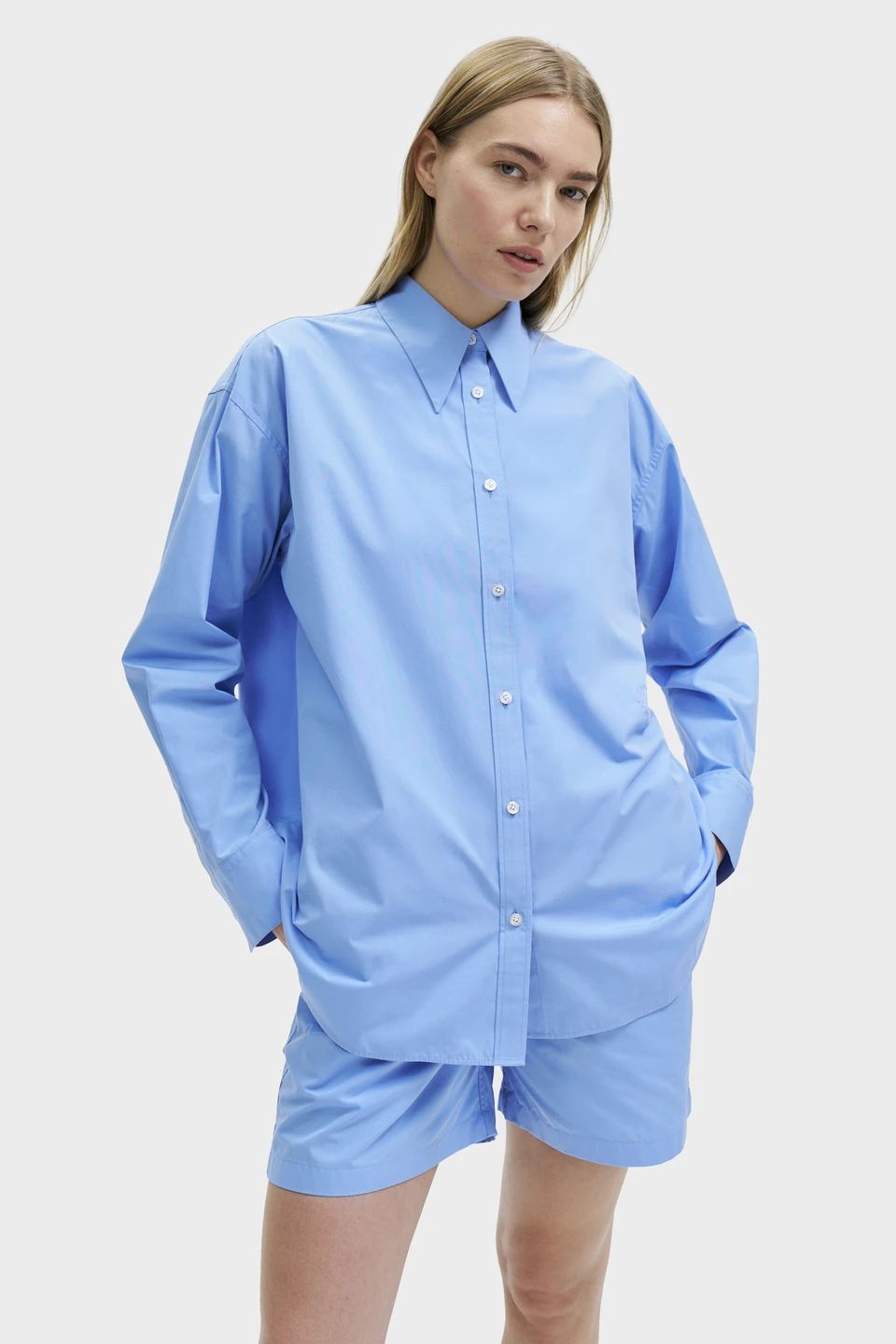 Copenhagen | CPH Bluse 1 Baumwolle Hellblau