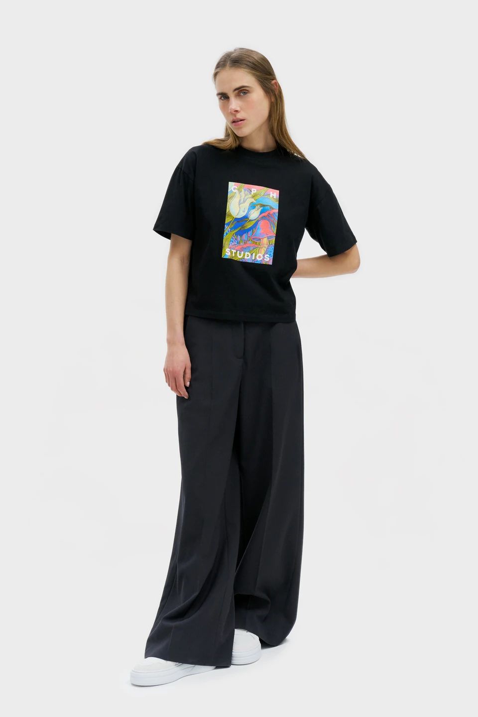 Copenhagen | CPH T-Shirt 1, Baumwolle, Schwarz/Saisonaler Print